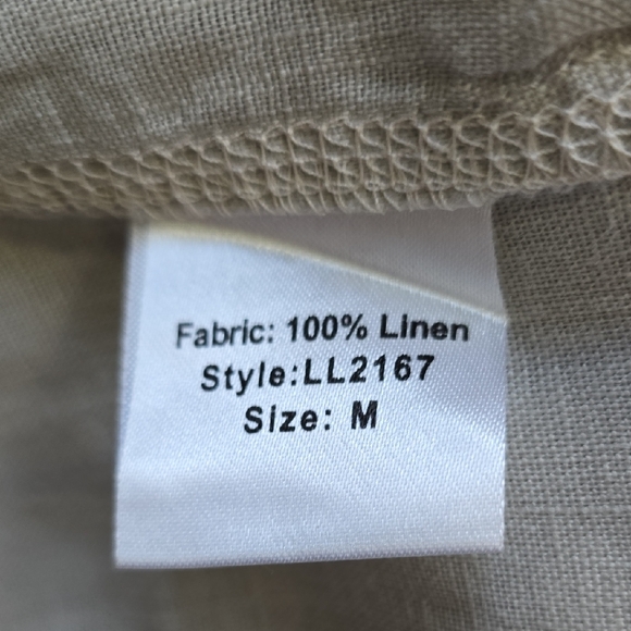 Elan Natural Linen Drawstring Pants - Picture 6 of 6